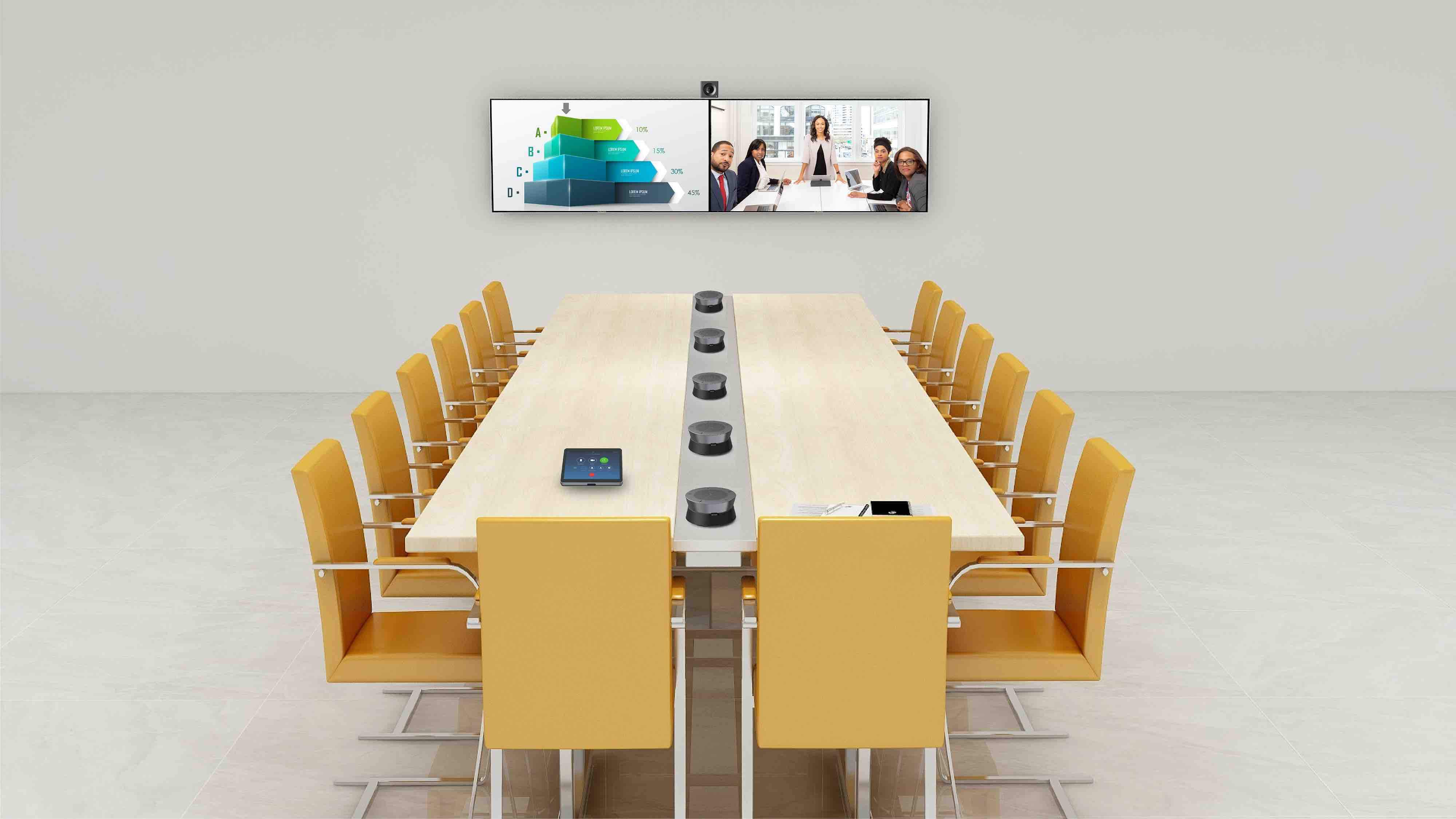 耳目达大型视频会议室双显示终端解决方案